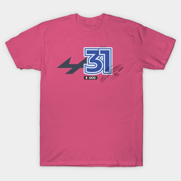 Formula 1 - Esteban Ocon Number. T-Shirt by Tad